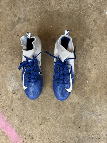 Blue Men's Size M 12.0 (W 13.0) Adult Nike Vapor Untouchable 3 Mid Top Molded Cleats (Used)