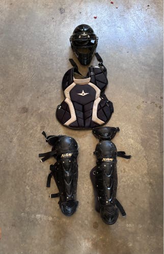 Black/Gray All Star System 7 Catcher's Set (Used)