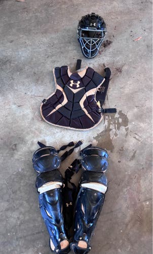 Navy Under Armour Catcher's Set (Used)