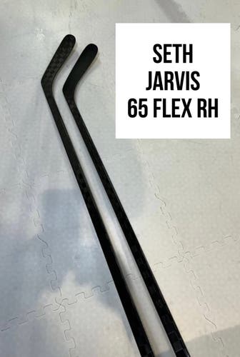 Senior(2x)Right CT: Seth Jarvis 65 Flex ProBlackStock™ Unbranded Pro Stock Hockey Sticks