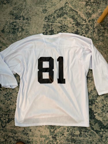 Practice hockey jersey with number