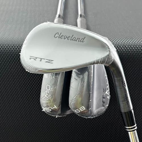 NEW CLEVELAND RTZ BLACK SATIN WEDGE SET (50, 54, & 58 DEGREES)