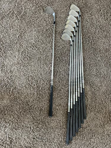 Men's TaylorMade RocketBallz Left Hand Iron Set Stiff Flex 8 Pieces (Used)