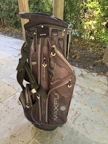 Maxfli Flo U Series Flo 4.0 Golf Bag, 7-Way, Black W/ Stand