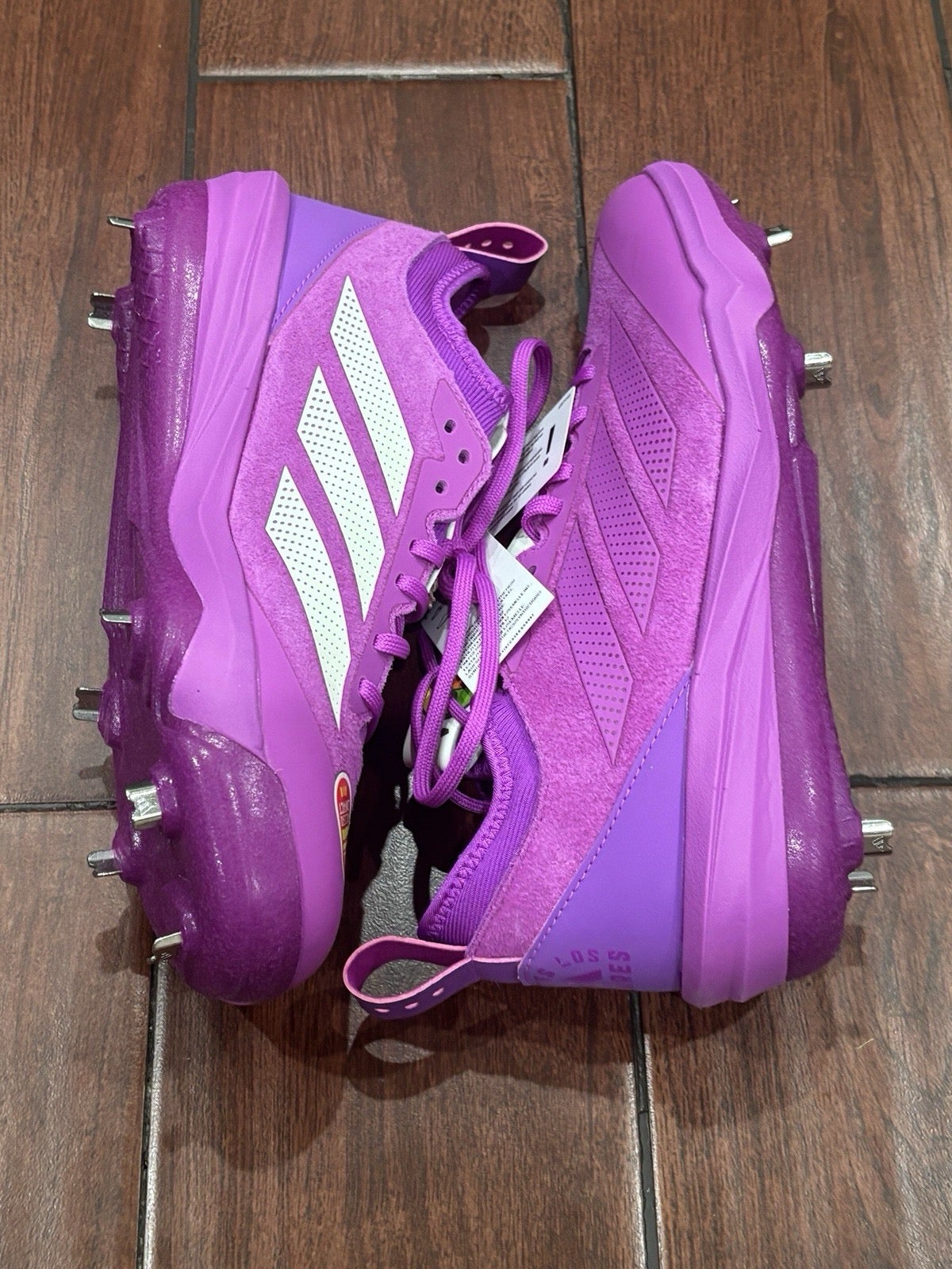 new men's 13 Adidas Adizero Impact Metal BSB Somos Purple Cleats
