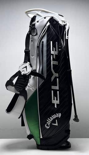 Callaway Elyte Mini Staff Stand Bag White 4-Way Divide Dual Strap Golf Bag READ