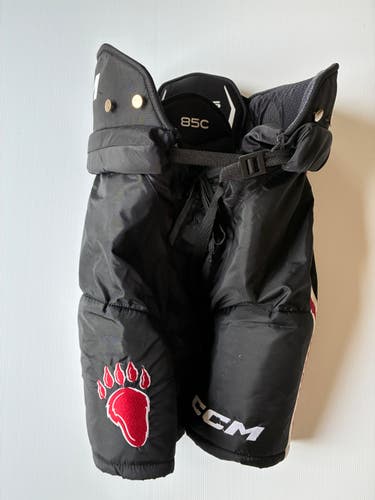 Used Senior Large CCM 85C Pro Stock Hockey Pants - Black/Red/White