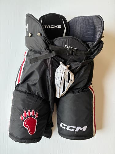 Used Senior Medium CCM 85C Pro Stock Hockey Pants - Black/Red/White