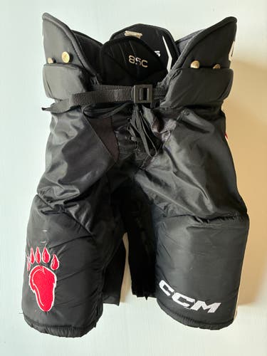 Used Senior Large CCM 85C Pro Stock Hockey Pants - Black/Red/White
