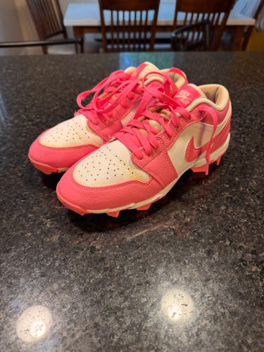 Pink Kid's 5.5Y (Big Kids / Youth) Youth Air Jordan Low Top Molded Cleats (Used)