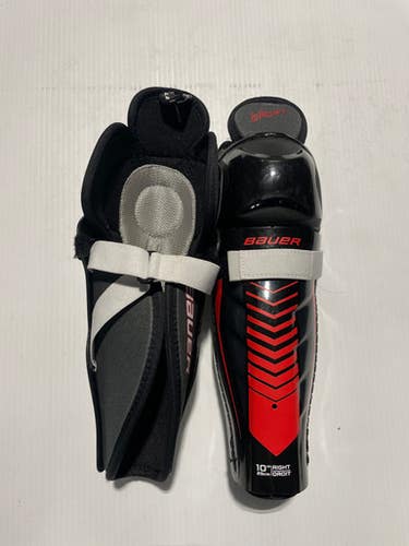 Used Bauer Lil Sport Junior Shin Guards Black 10" 11769-s000028438