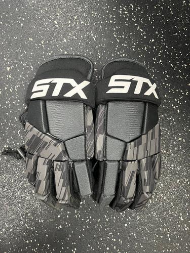 Used Stx Stallion 75 Lacrosse Gloves Mens Black 13" 11849-s000029110