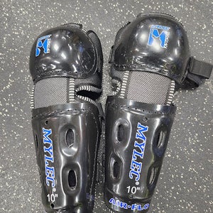 Used Mylec Air-flo Intermediate Shin Guards Black 10" 11849-s000038079