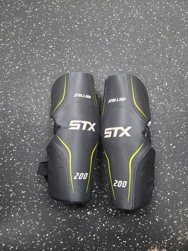 Used Stx 200 Stallion Lacrosse Arm Pads Guards Grey Md 11849-s000040181