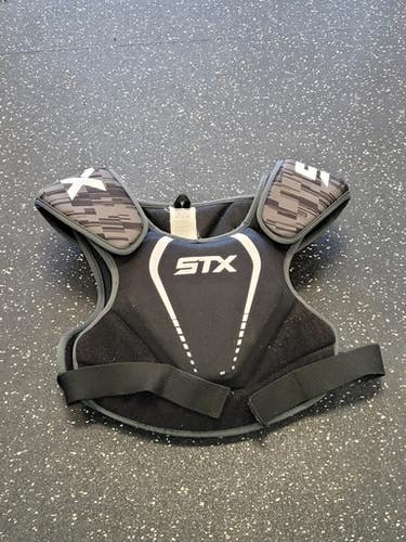 Used Stx Stallion 75 Lacrosse Shoulder Pads Black Lg 11849-s000040340