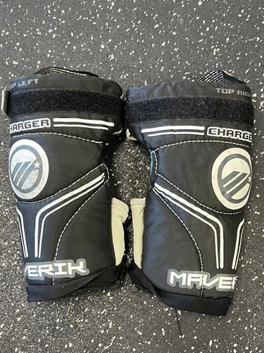 Used Maverik Charger Lacrosse Arm Pads Guards Black Lg 11849-s000034098