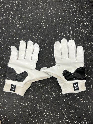 Used Under Armour Combat Fb Gloves White 2x 11849-s000036399