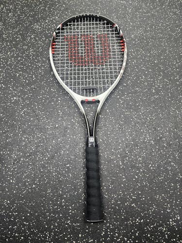 Used Wilson Impact Power Bridge Adult Tennis Racquet White 4 3 8" 11849-s000039862