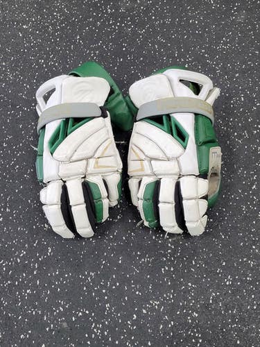 Used Maverik Max Lacrosse Gloves Mens Green And White 13" 11849-s000039834