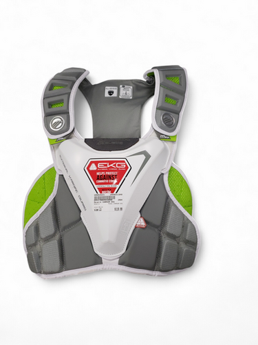 Used Maverik Charger Ekg Lacrosse Shoulder Pads White Lg 11849-s000020231