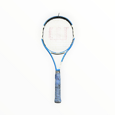 Used Wilson N Fury Adult Tennis Racquet Royal Blue 4 1 4" 11375-s000370784