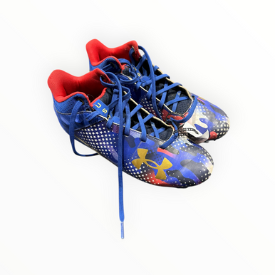 Used Under Armour Usa Bb Sb Cleats Royal Blue Junior 04.5 11375-s000374708