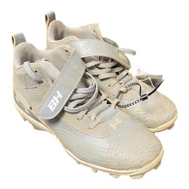 Used Under Armour Bryce Harper Bb Sb Cleats Grey Junior 04 11375-s000353280