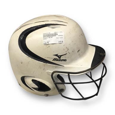 Used Mizuno Helmet Batting Helmet W Mask White Md 11375-s000356386