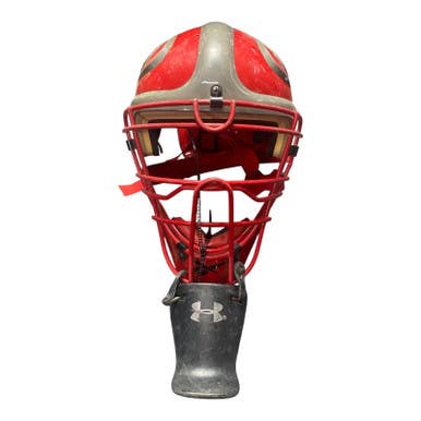 Used Reebok Red Catchers Helmet W Mask Red Md 11375-c000357749