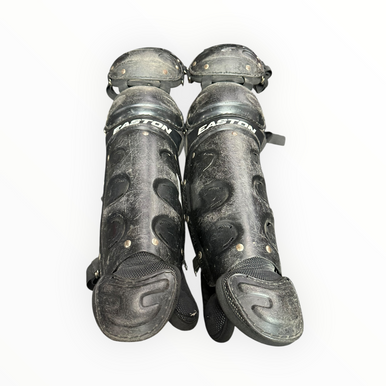 Used Easton Catchers Leg Guards Black Adult 11375-s000370116