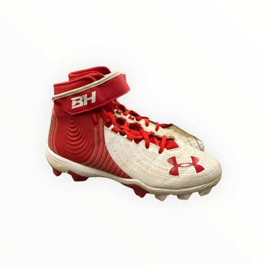Used Under Armour Adult Fb Cleats Red Senior 7.5 11375-s000365290