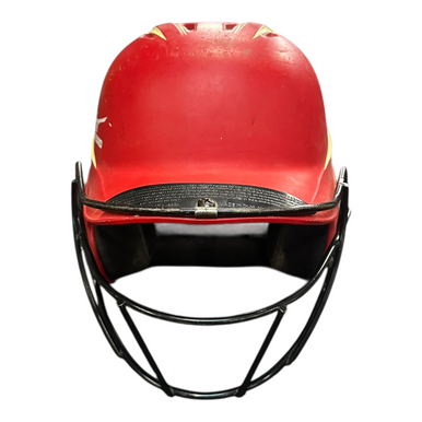 Used Mizuno Batting Helmet W Mask Red Sm 11375-s000373114