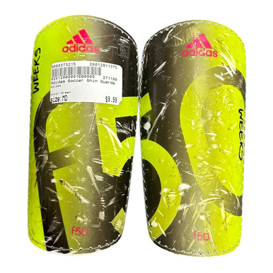 Used Adidas Soccer Shin Guards Junior Green Md 11375-s000373215