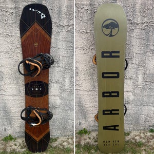 158 Arbor Wasteland Rocker Snowboard With Flux RL Bindings Burton Bag Giro Helmet and Oakley Goggles