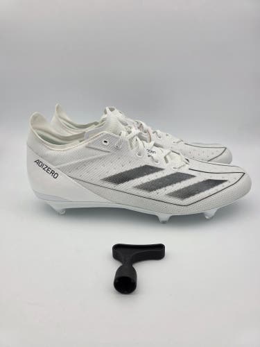adidas ADIZERO ELECTRIC Detachable FOOTBALL CLEATS White/Black IH7426 Sz 13.5