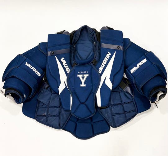 Large Vaughn SLR3 Pro Carbon Pro Stock Goalie Chest Protector - Blue/White
