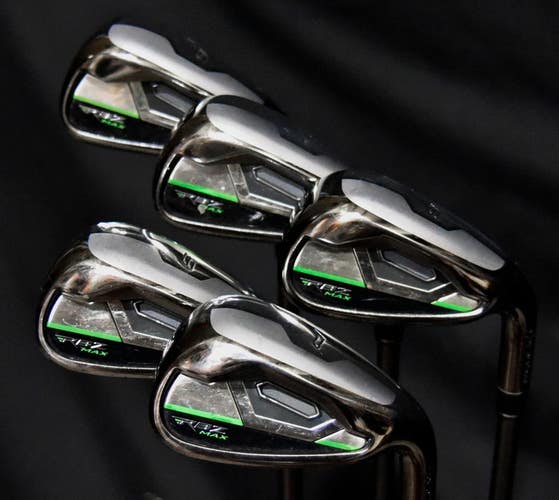 TAYLORMADE RBZ MAX IRONS SET 6-9 PW FLEX: SENIORS LENGTH: (6) 38.5 IN RH