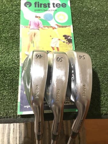 SCOR 4161 V-Sole Tru Form Forged Wedge Set (PW, GW, SW) Firm KBS Genius 12 Steel