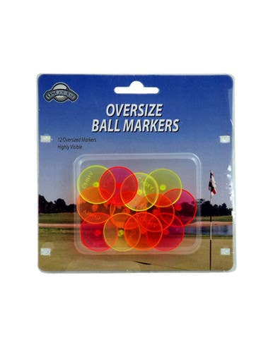 New J&m Golf Oversized Neon Ball Markers 11834-jmg18042