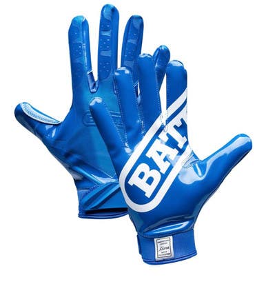 New Youth Blue Double Threat Receiver Football Gloves 11834-bat9321y