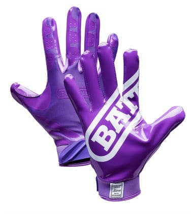 New Youth Purple Double Threat Receiver Football Gloves 11834-bat9323y