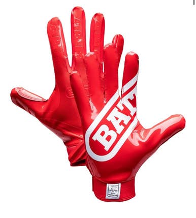 New Youth Red Double Threat Receiver Football Gloves 11834-bat9320y