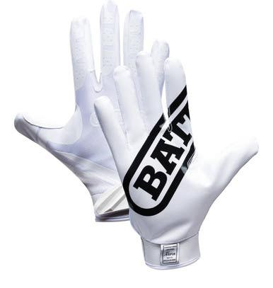 New Youth White Double Threat Receiver Football Gloves 11834-bat9302y
