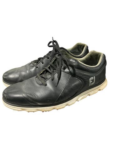 Used Foot Joy Mens Golf Shoes Black Senior 10.5 11834-s000037010