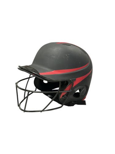 Used Mizuno Red Blk Helmet W Mask 7 3 8-7 7 8 11834-s000040344