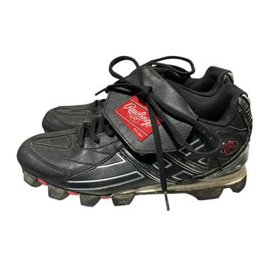 Used Rawlings Bb Cleat Bb Sb Cleats Black Junior 05 11834-s000042398