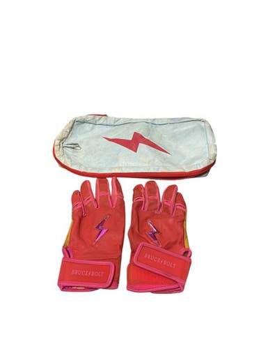 Used Bb Sb Batting Gloves Red Lg 11834-s000042710