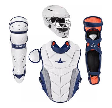 New All Star White Navy Small Phx Fastpitch Catcher Gear 11834-astckw-phx-sm-wn