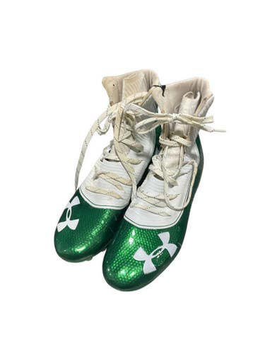 Used Under Armour Adult Fb Cleats White Senior 9.5 11834-s000032579