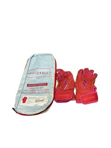 Used Bb Sb Bruce Bolts Batting Gloves Red And Pink Sm 11834-s000040077